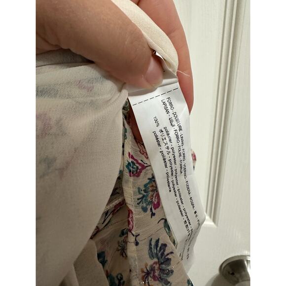 Zara women's beige floral ruched mini halter dress size XS - Picture 5 of 6